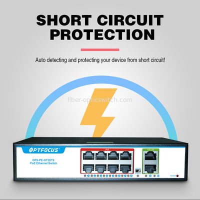 Factory OEM/ODM 8 Port POE Gigabit ethernet Fiber Switch 8 Port GIGABIT ACTIVE POE Switch(8+2)